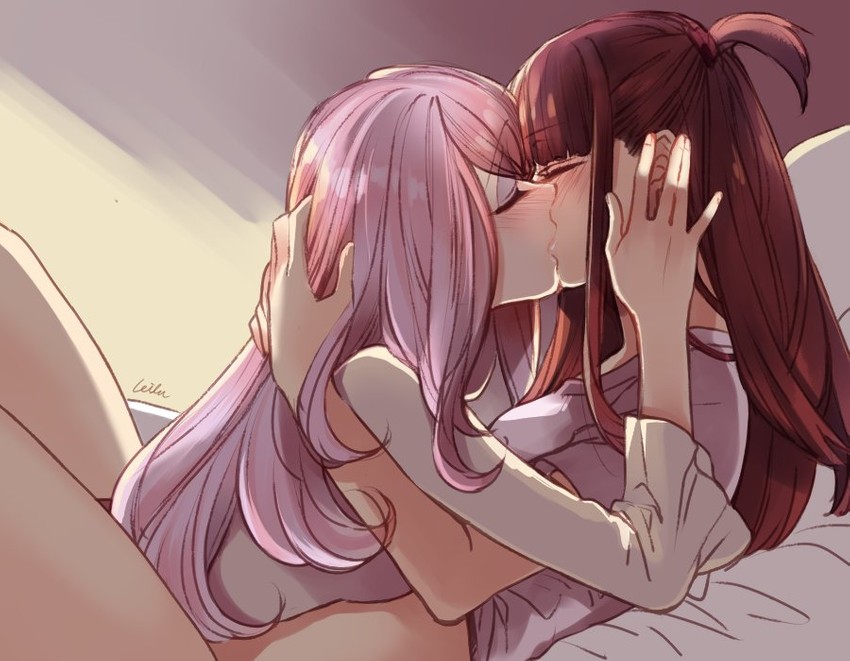 kagari atsuko and sucy manbavaran (little witch academia) drawn by leila_(yurisouls)