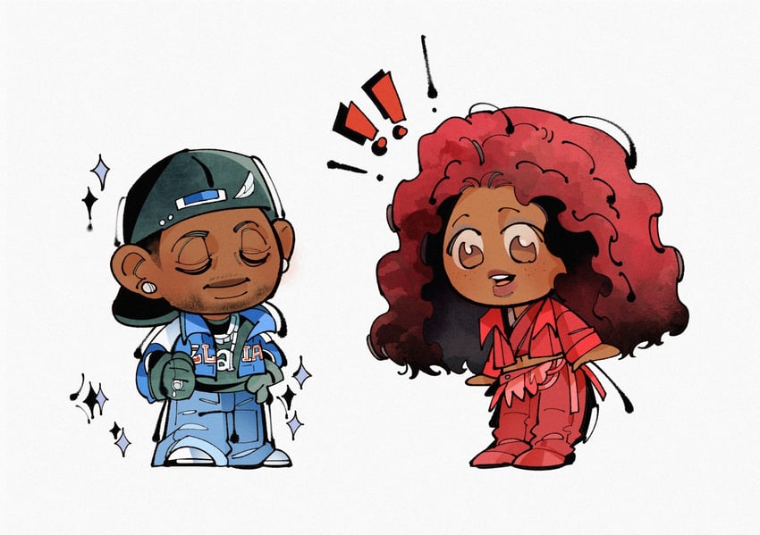 kendrick lamar and sza (real life) drawn by drenched-in-sunlight