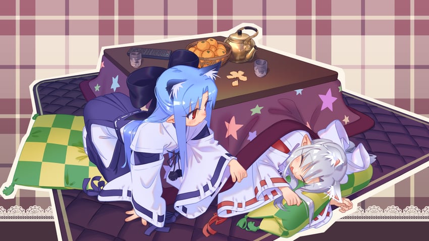 len and white len (tsukihime and 2 more) drawn by okuribi
