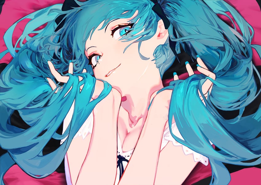 hatsune miku (vocaloid and 1 more) drawn by waterswing