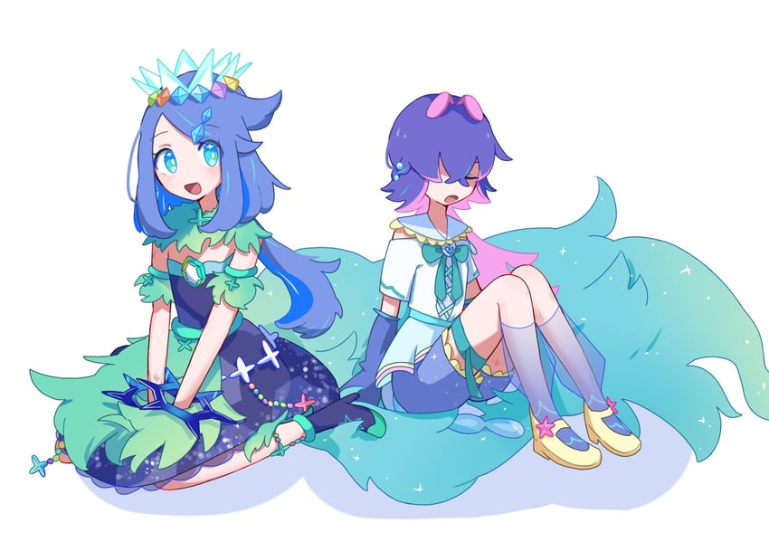 sprigatito, liko, dot, terapagos, and quaquaval (pokemon and 2 more) drawn by seiun_(hoshigumo_72)