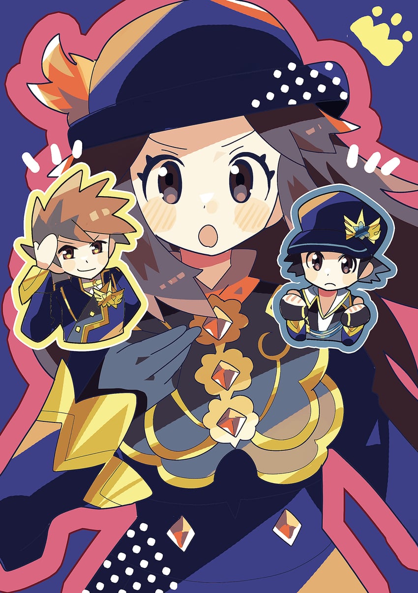 blue oak, leaf, and red (pokemon and 1 more) drawn by anidler91