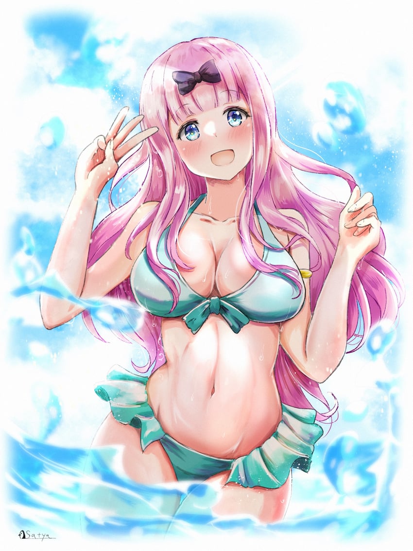fujiwara chika (kaguya-sama wa kokurasetai ~tensai-tachi no renai zunousen~) drawn by satya