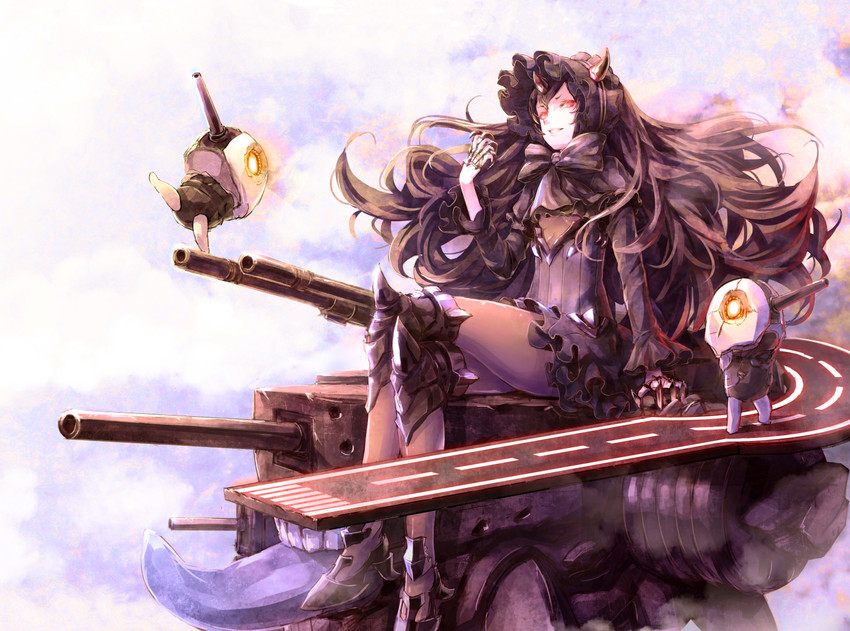 isolated island princess and artillery imp (kantai collection) drawn by nina_(ninageya)