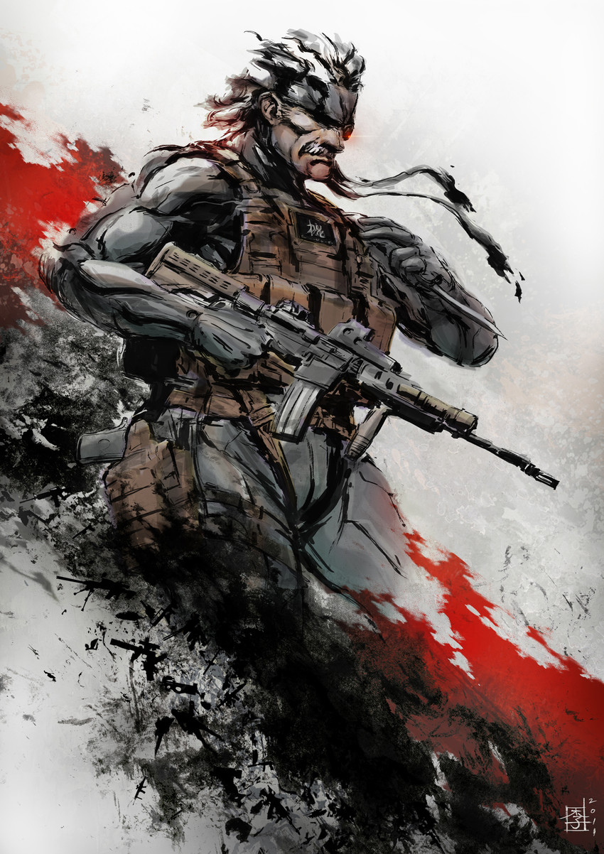 solid snake and old snake (metal gear and 1 more) drawn by mar-c!