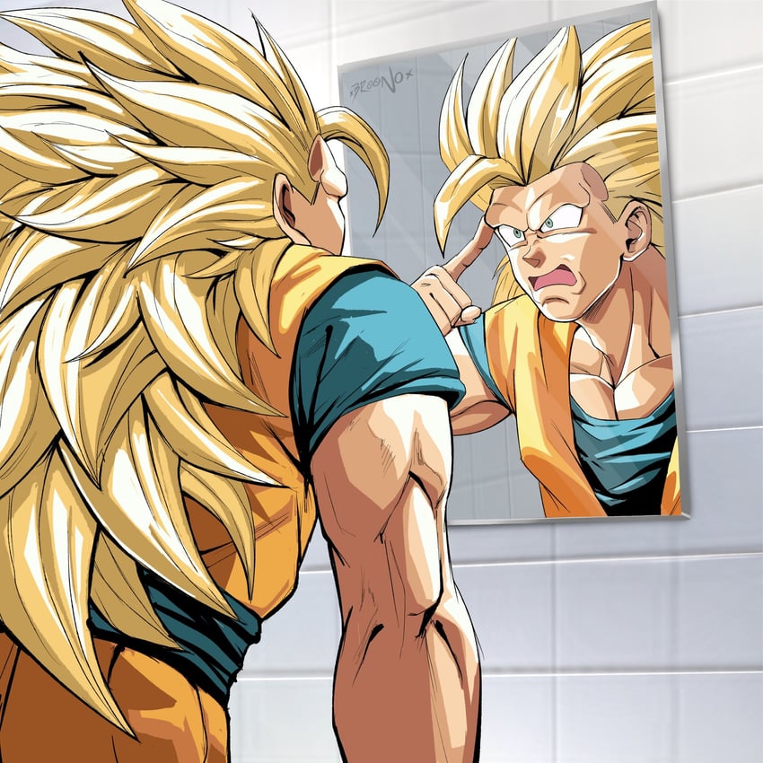 son goku (dragon ball and 1 more) drawn by broonoart