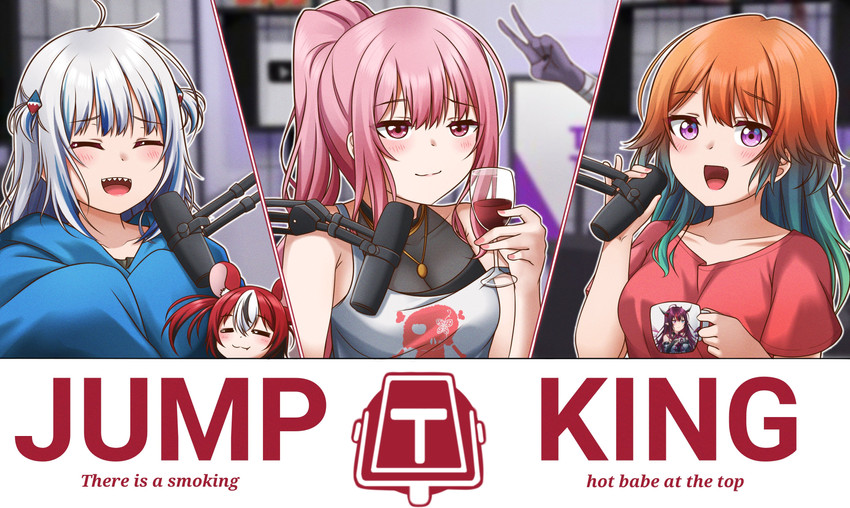 gawr gura, mori calliope, takanashi kiara, hakos baelz, irys, and 1 more (hololive and 4 more) drawn by jan_azure