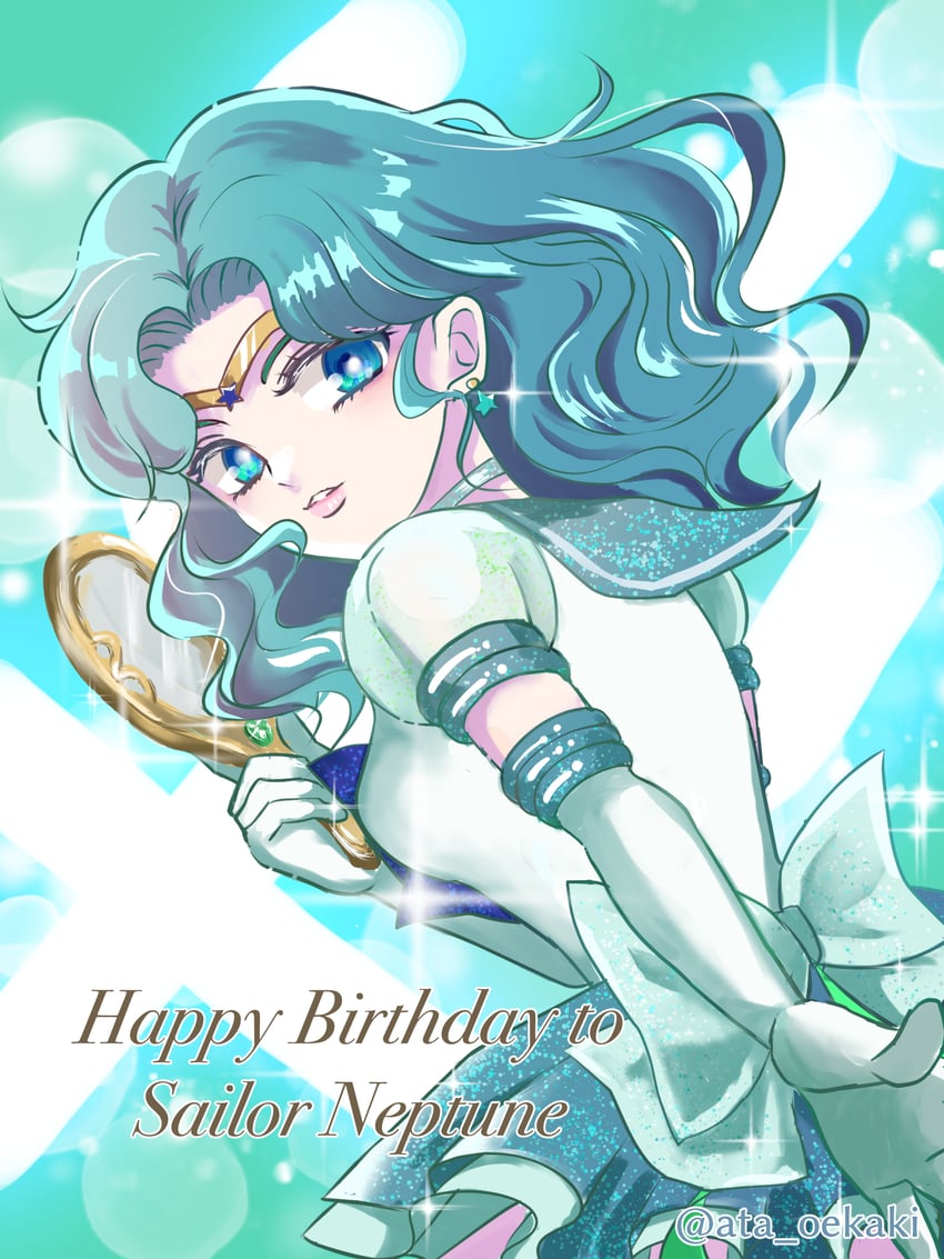 kaiou michiru, sailor neptune, and super sailor neptune (bishoujo senshi sailor moon and 1 more) drawn by ata129