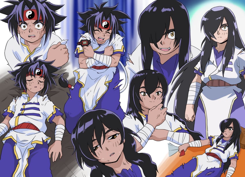 kon rei (beyblade and 1 more) drawn by aju_(maccha_an)