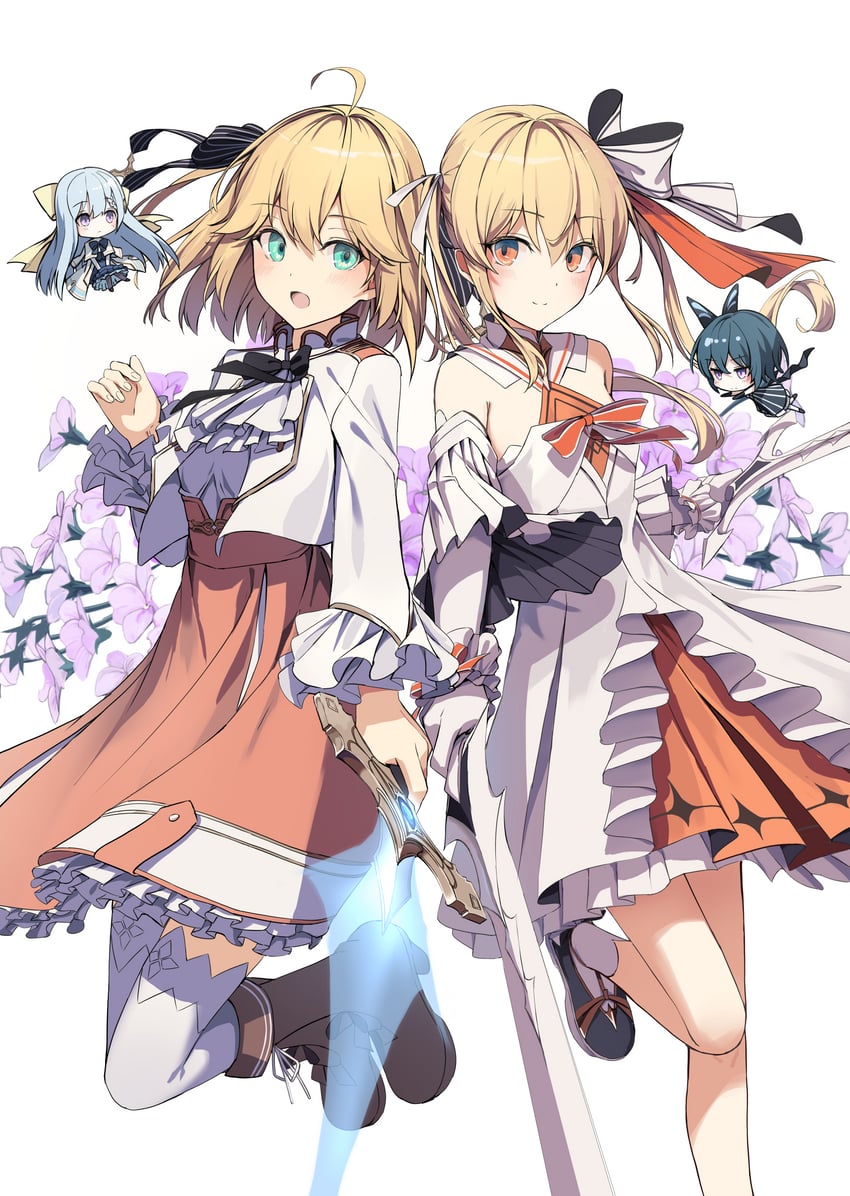 anisphia wynn palettia, euphyllia magenta, lene trenia, and seskha cornet (tensei oujo to tensai reijou no mahou kakumei and 1 more) drawn by mikisai