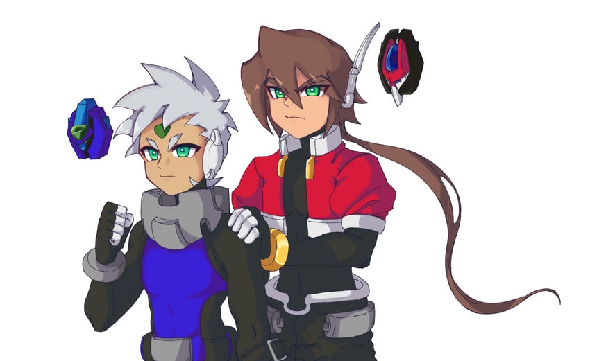 vent, model x, model z, and grey (mega man and 1 more) drawn by ghosty_entity
