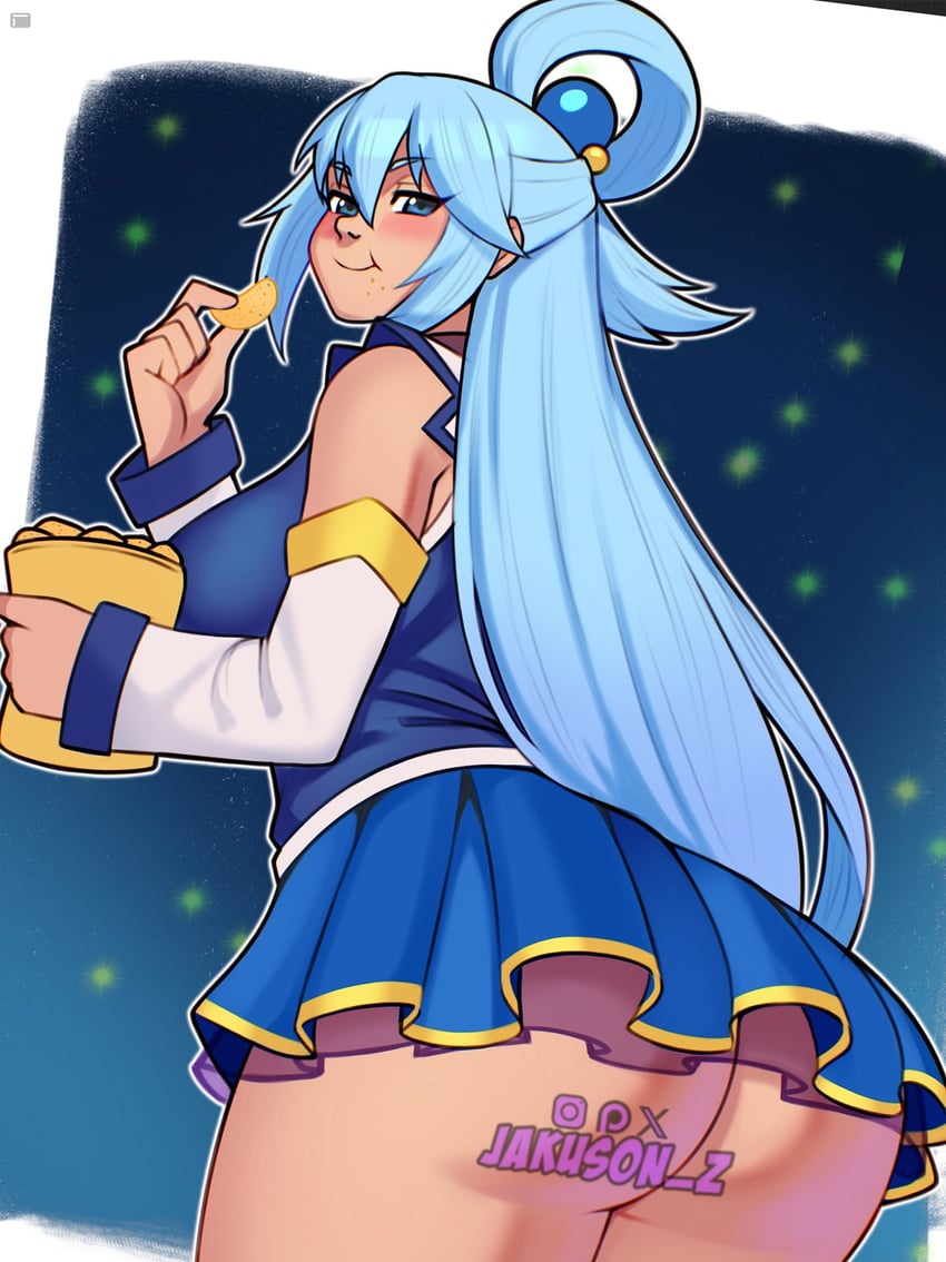 aqua (kono subarashii sekai ni shukufuku wo!) drawn by jakuson_z