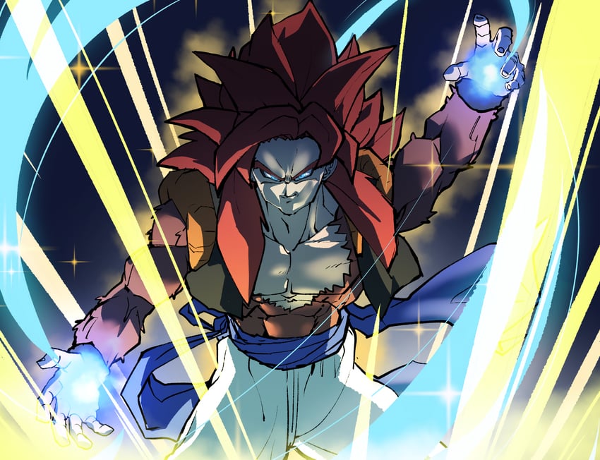 gogeta (dragon ball and 1 more) drawn by k.tomato