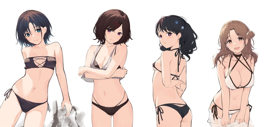 higuchi madoka, asakura toru, fukumaru koito, and ichikawa hinana (idolmaster and 1 more) drawn by gin00