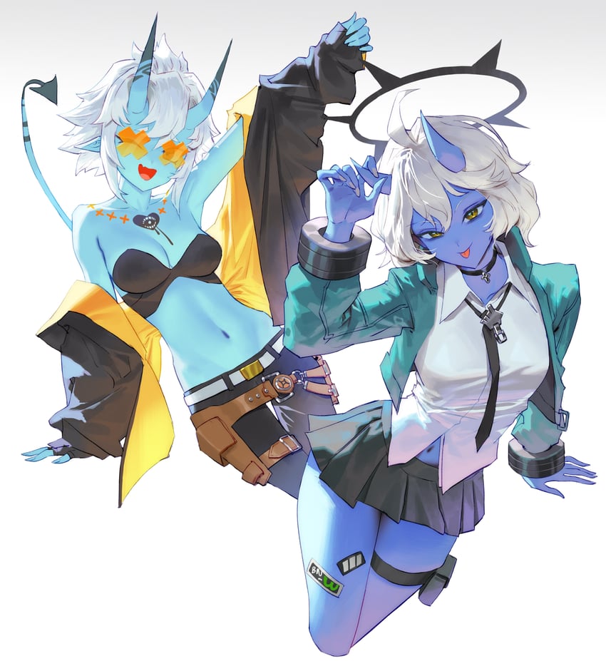 soukaku and happy chaos (zenless zone zero and 2 more) drawn by wonbin_lee