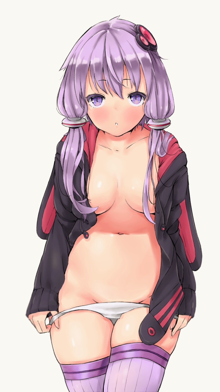yuzuki yukari (vocaloid and 1 more) drawn by qzik