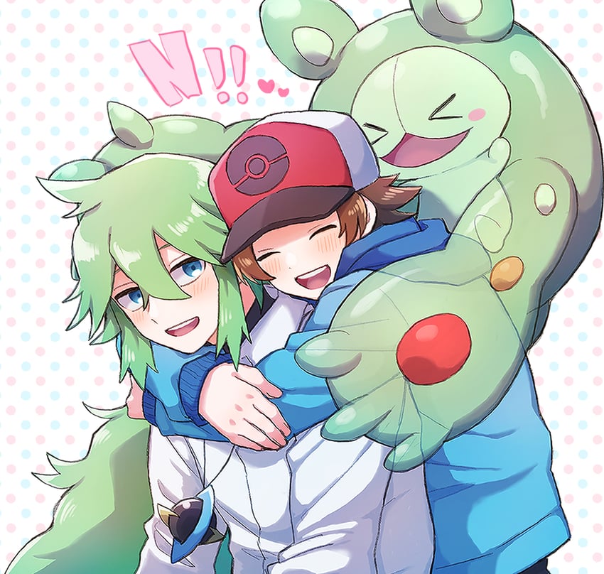 hilbert, n, and reuniclus (pokemon and 2 more) drawn by mochi_(mocchi_p_2m)