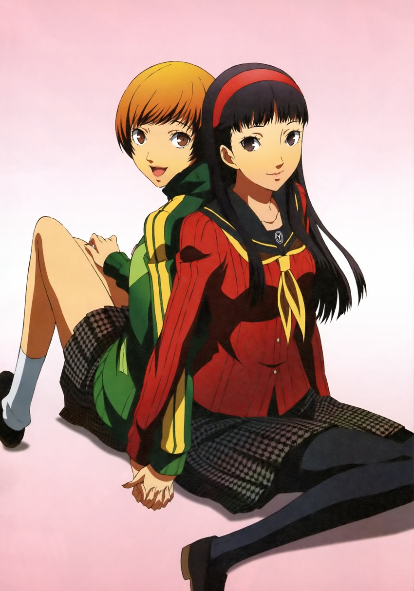 satonaka chie and amagi yukiko (persona and 2 more)