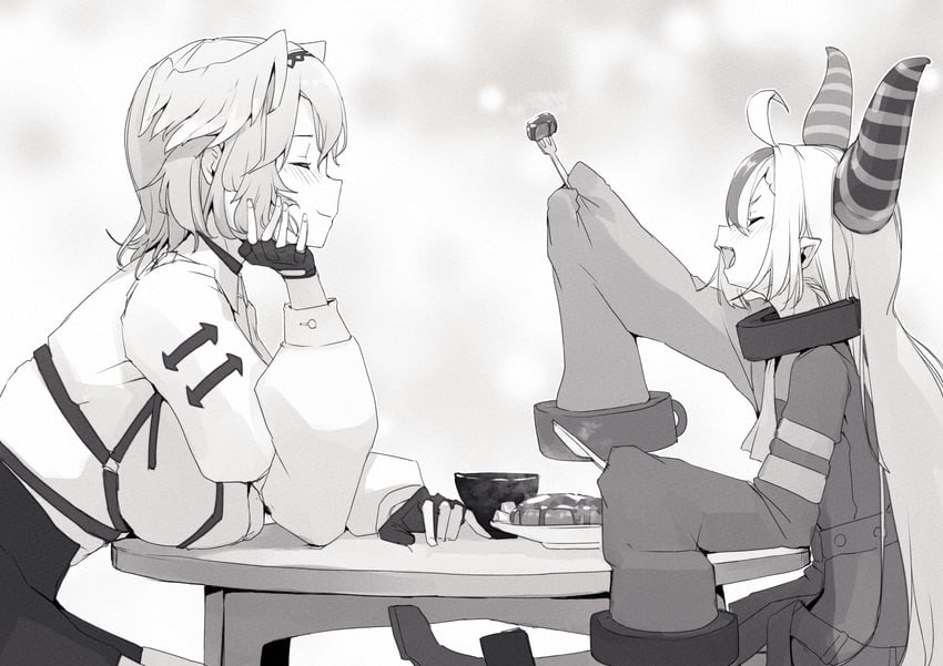 la+ darknesss and takane lui (hololive) drawn by mitsuru_(uramitsuru1206)