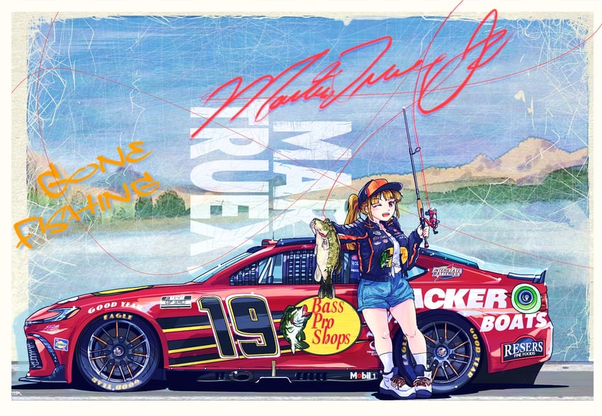 martin truex (original and 3 more) drawn by thrux