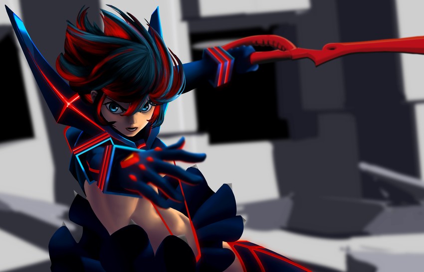 matoi ryuuko and senketsu (kill la kill) drawn by 161803393_(artist)