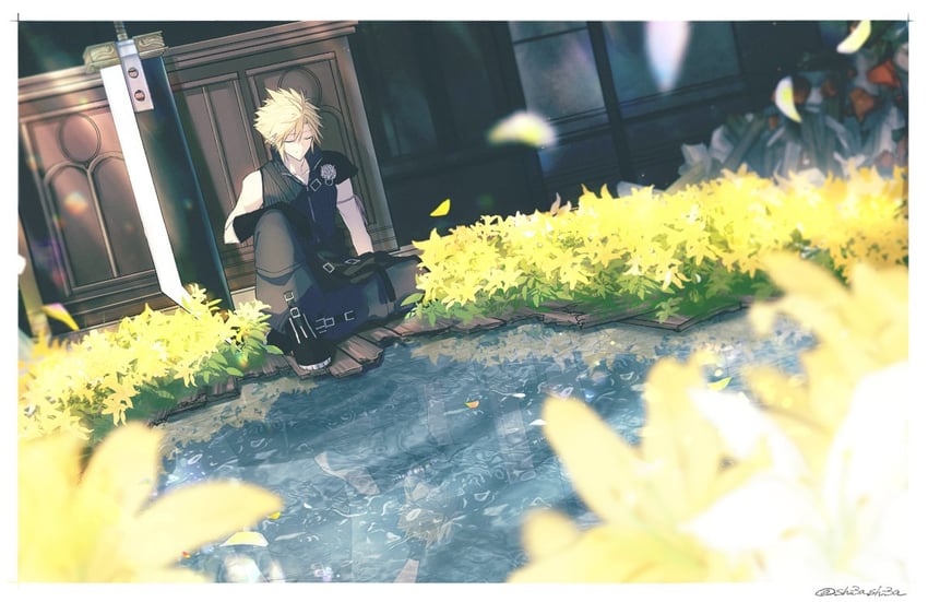 cloud strife and zack fair (final fantasy and 2 more) drawn by shi3ashi3a