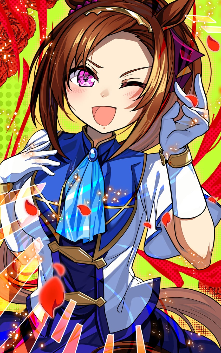 sakura bakushin o and katarina claes (umamusume and 1 more) drawn by yasume_yukito