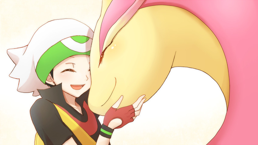 brendan and milotic (pokemon and 1 more) drawn by corundamu