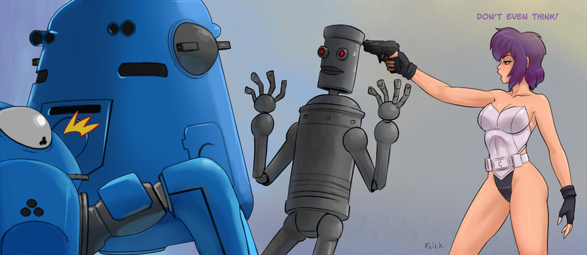 kusanagi motoko, tachikoma, and humping robot (ghost in the shell and 1 more) drawn by flick-the-thief