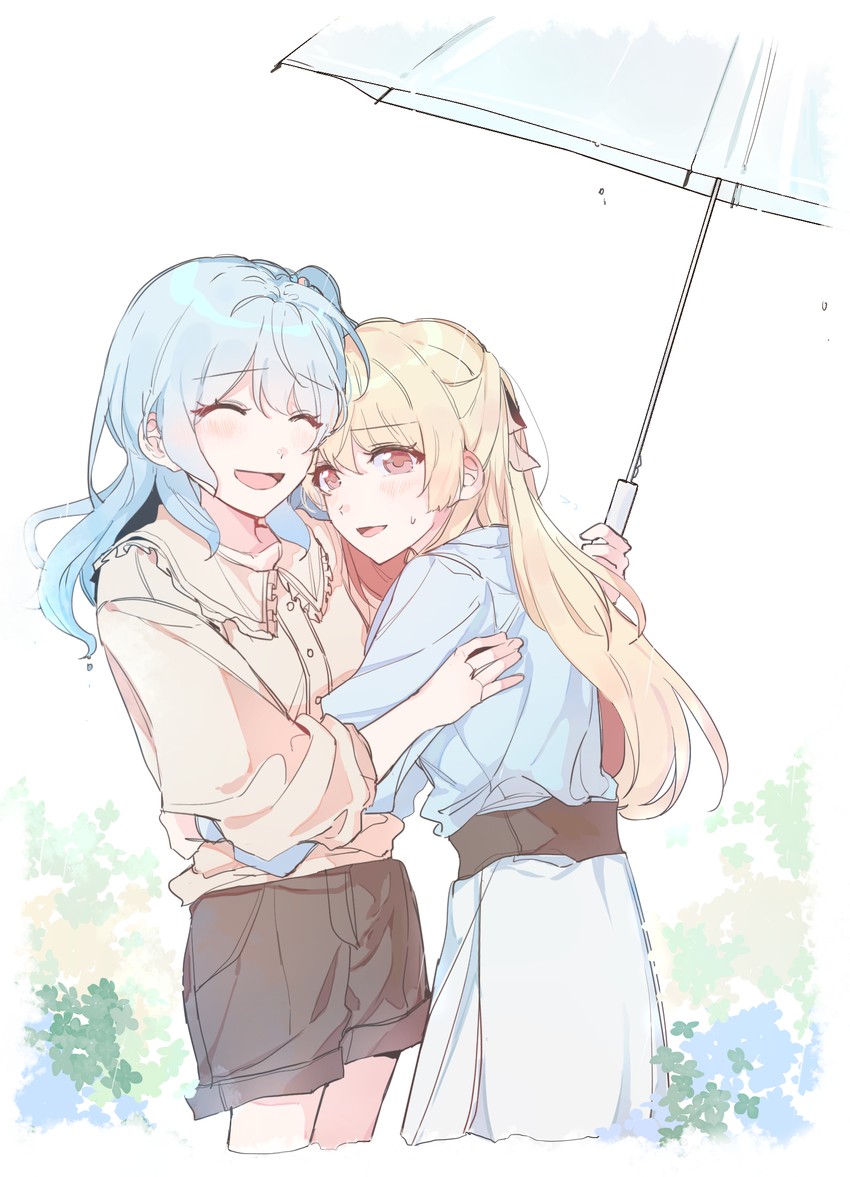 matsubara kanon and shirasagi chisato (bang dream!) drawn by kyudoli