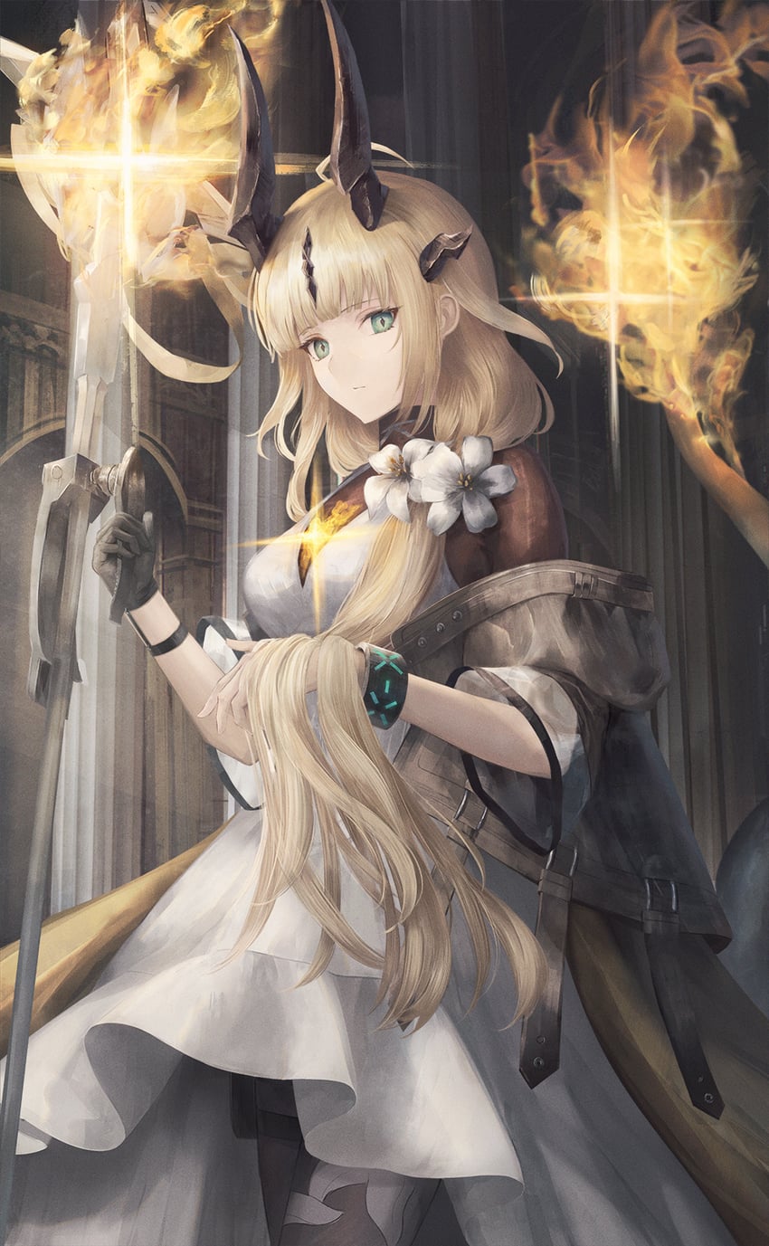 reed and reed the flame shadow (arknights) drawn by moose_(moosu193)