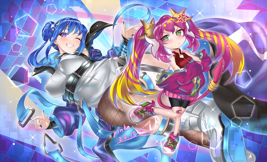 lil-la, ki-sikil, evil twin lil-la, and evil twin ki-sikil (yu-gi-oh!) drawn by pinko_(pinkuroao)