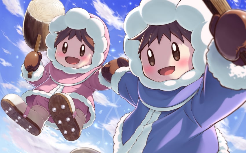 nana and popo (ice climber) drawn by imuta_(vaporization)