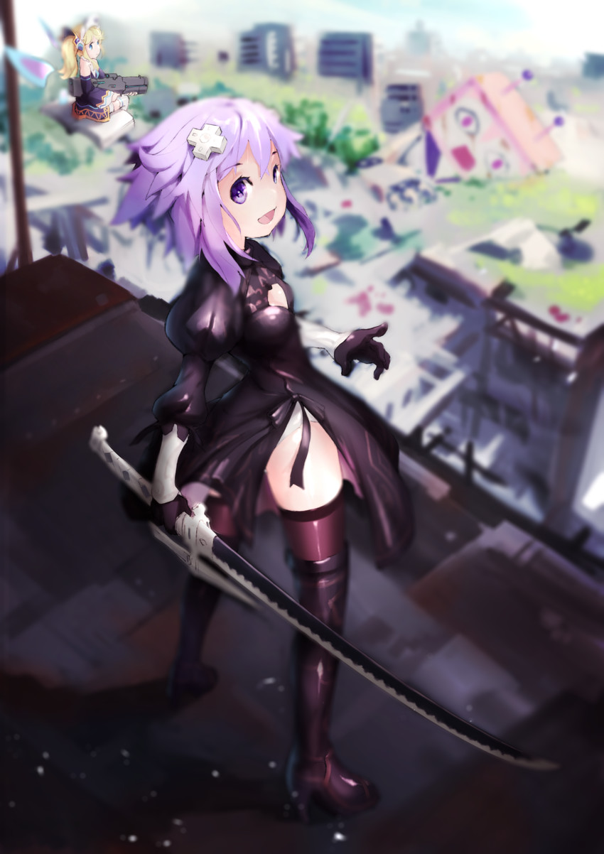 2b, neptune, histoire, and nepgyaa (nier and 2 more) drawn by segamark