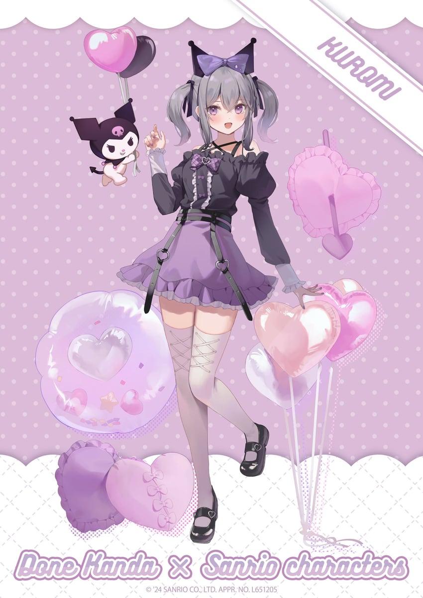 kuromi (sanrio and 1 more) drawn by kanda_done