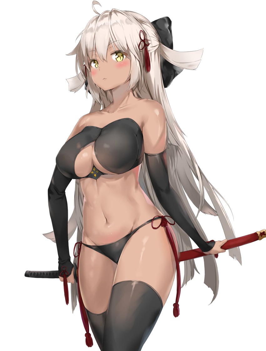 okita souji and okita souji alter (fate and 1 more) drawn by pixel_(yuxian)