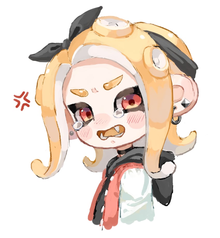 octoling player character and octoling girl (splatoon) drawn by myon_rio