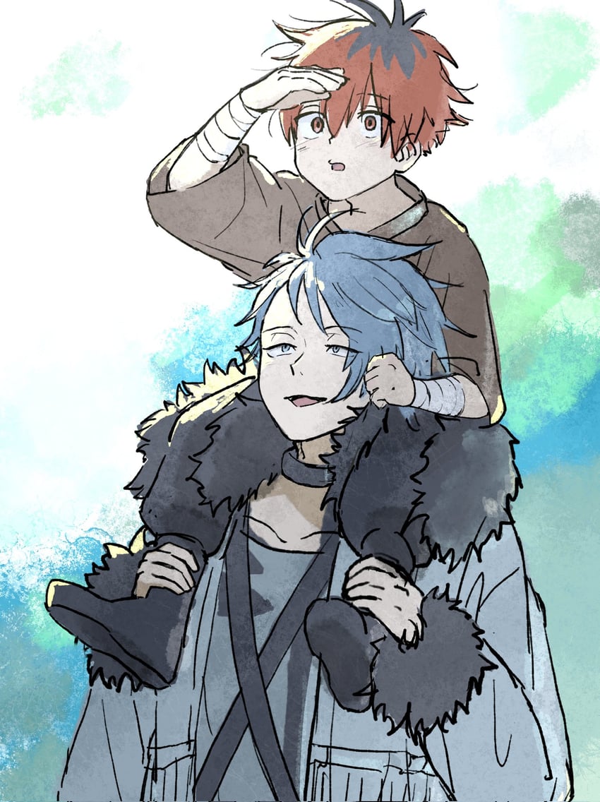 stark and wirbel (sousou no frieren) drawn by shake_shark3