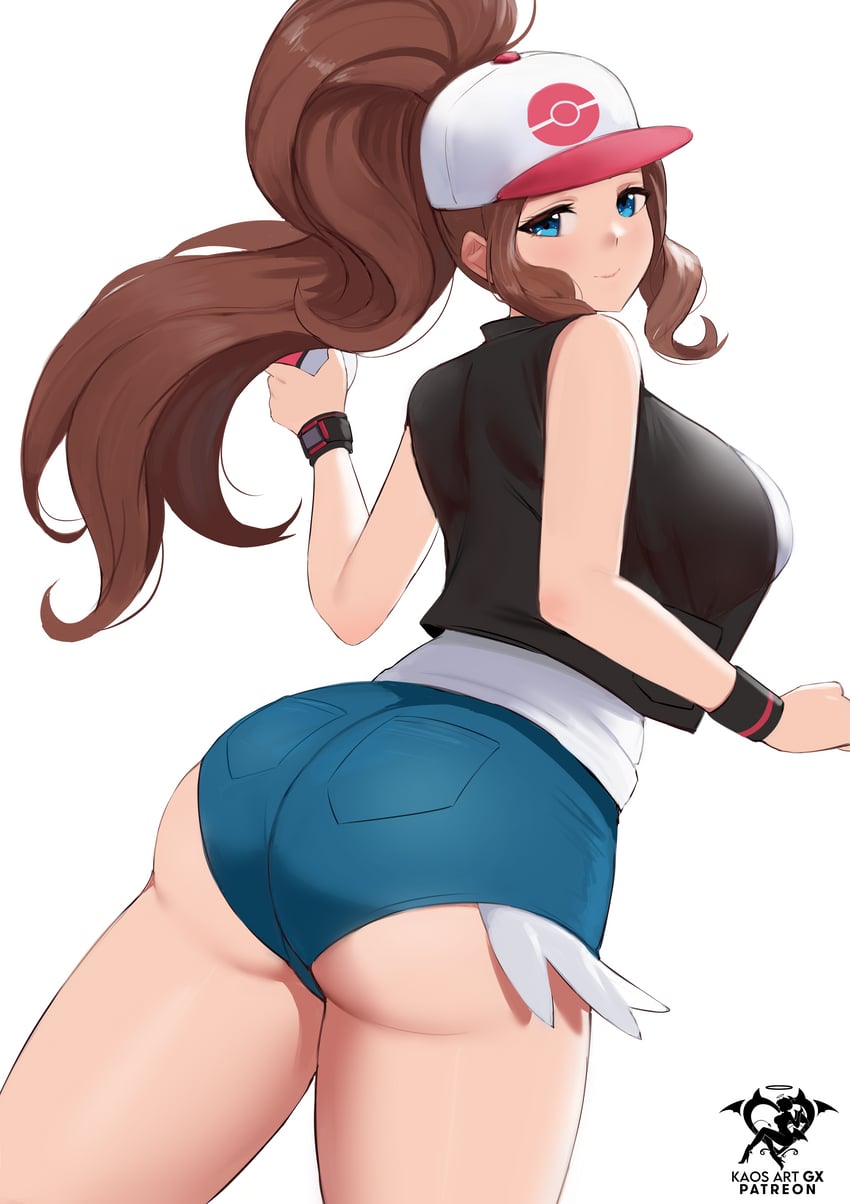 hilda (pokemon and 1 more) drawn by kaos_art