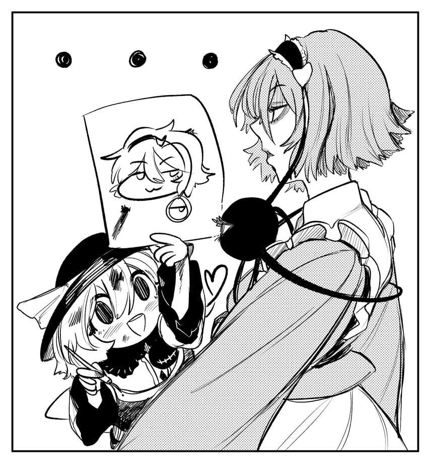 komeiji koishi and komeiji satori (touhou) drawn by axel_hi