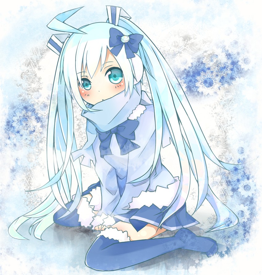 hatsune miku and yuki miku (vocaloid) drawn by tosura-ayato