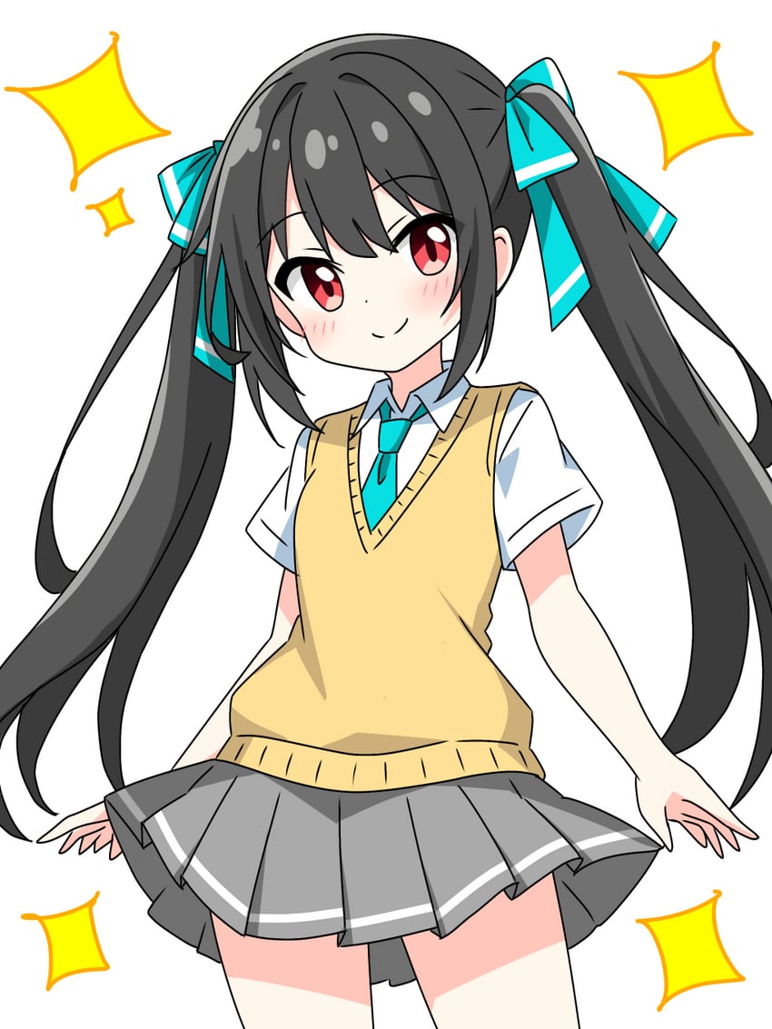 black-haired twintail girl (original) drawn by kotatsu-mazoku