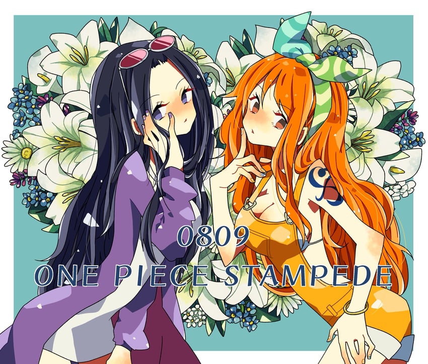 nami and nico robin (one piece and 1 more) drawn by noise_pp