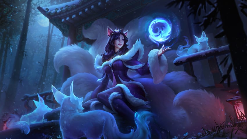 ahri and midnight ahri (league of legends) drawn by roannaperoz