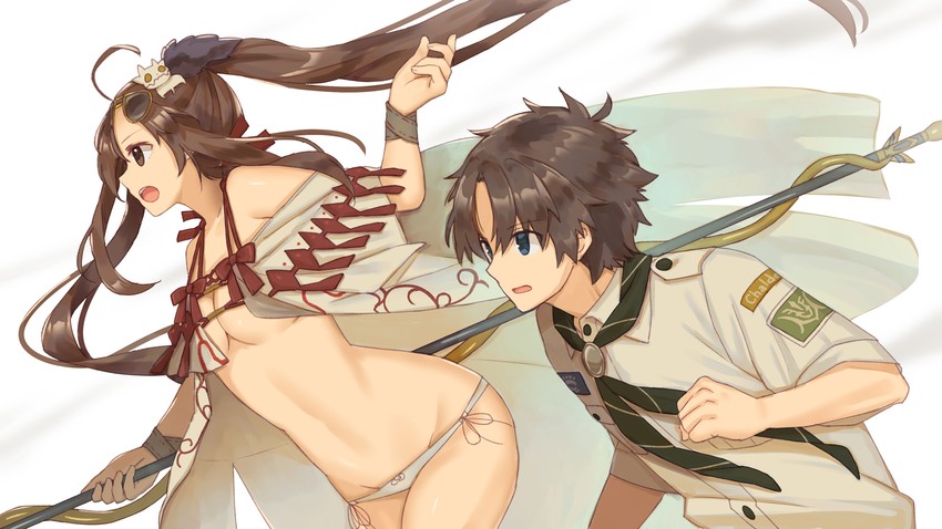 fujimaru ritsuka and yu mei-ren (fate and 1 more) drawn by aisawa_natsu
