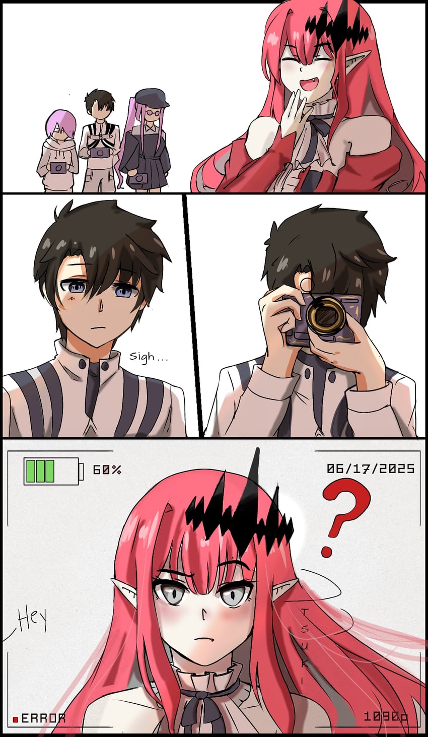 mash kyrielight, fujimaru ritsuka, medusa, and baobhan sith (fate and 1 more) drawn by tsuki_work