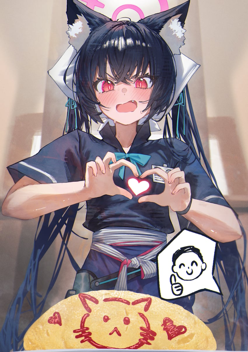 sensei, doodle sensei, and serika (blue archive) drawn by betabeet