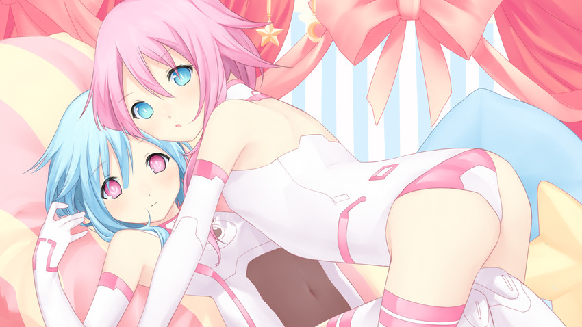 rom, ram, white sister ram, and white sister rom (neptune) drawn by shiga_obun