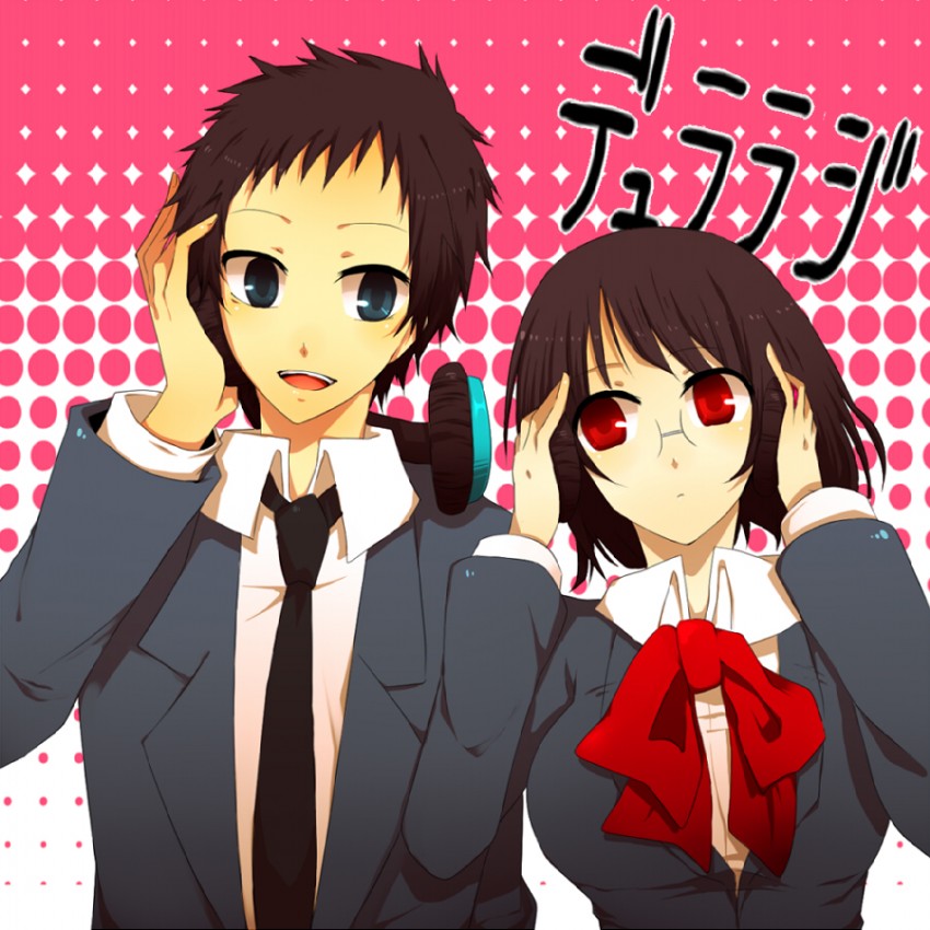 sonohara anri and ryuugamine mikado (durarara!!) drawn by nitaka_(fujikichi)