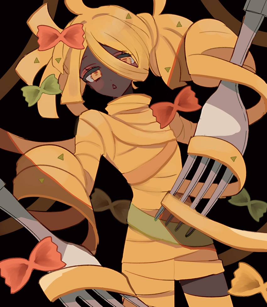 fettuccine cookie (cookie run and 1 more) drawn by mamimumemo